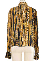 Roberto Cavalli Chain Printed Silk Top