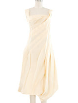 Donna Karan Ivory Bubble Hem Dress