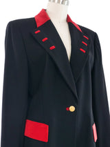 Escada Contrast Lapel Longline Jacket