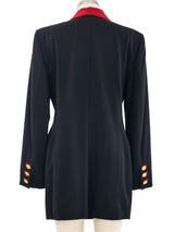 Escada Contrast Lapel Longline Jacket