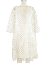 1960s Metallic Dot Mini Dress