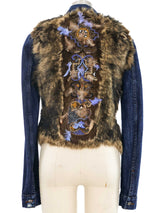 Voyage Faux Fur Trimmed Denim Jacket
