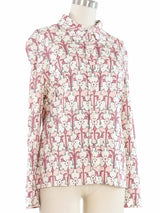 2017 Prada Floral Silk Jersey Top