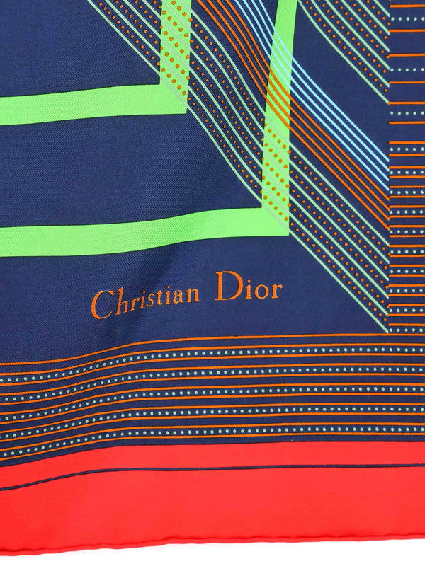 Christian Dior Orchid Printed Silk Scarf