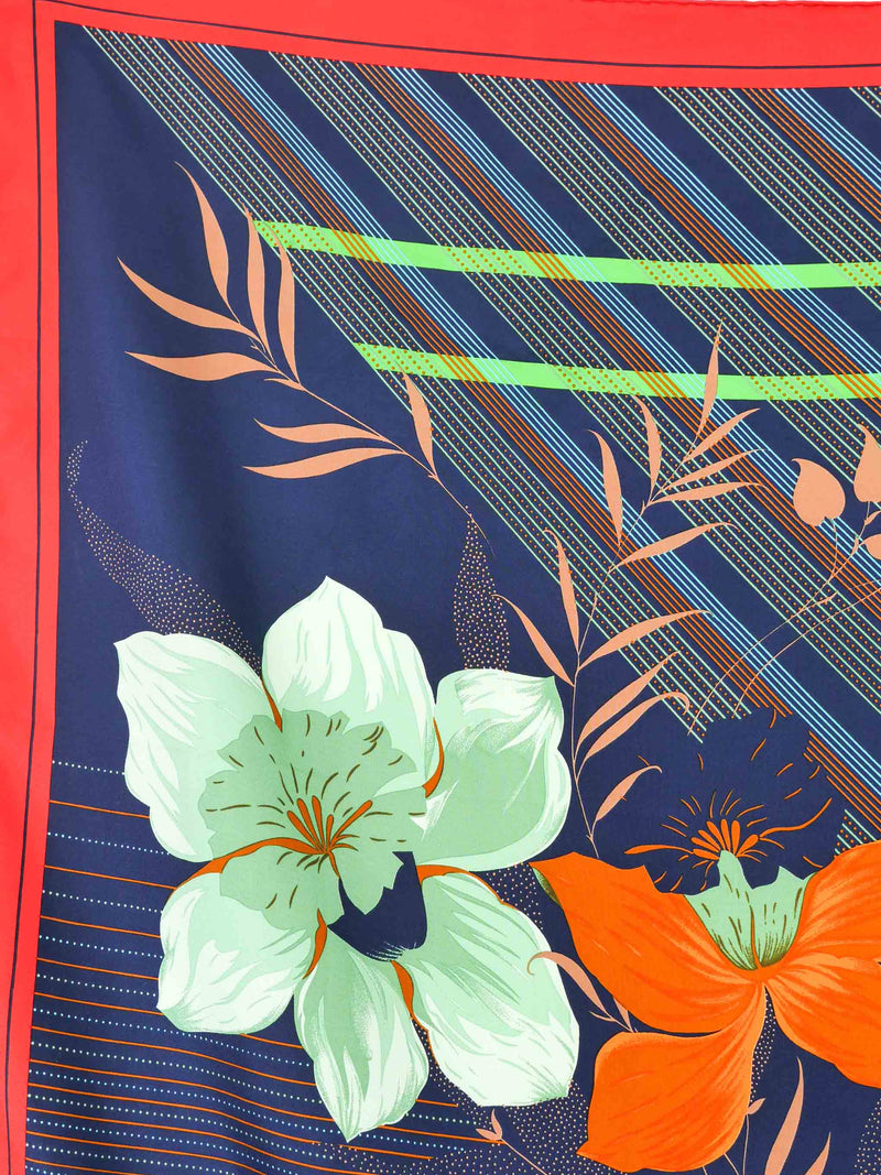 Christian Dior Orchid Printed Silk Scarf