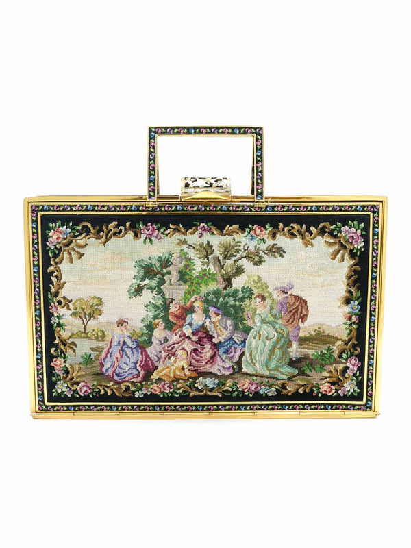 Vienna Needlepoint Box Purse