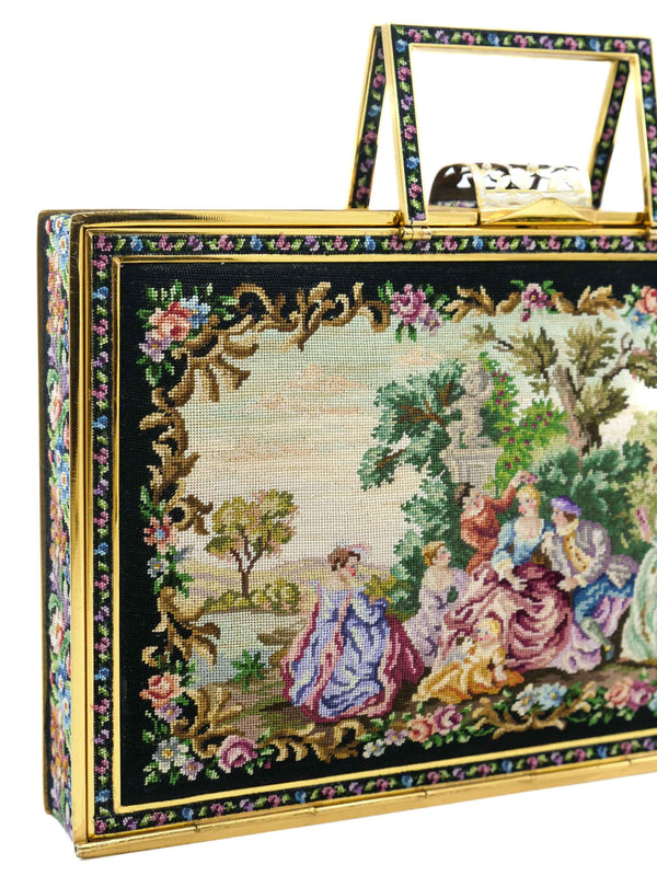 Vienna Needlepoint Box Purse