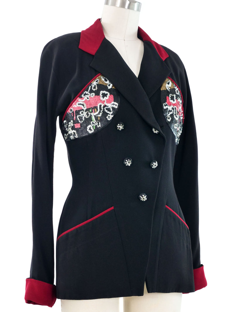 Karl Lagerfeld Embellished Bust Jacket