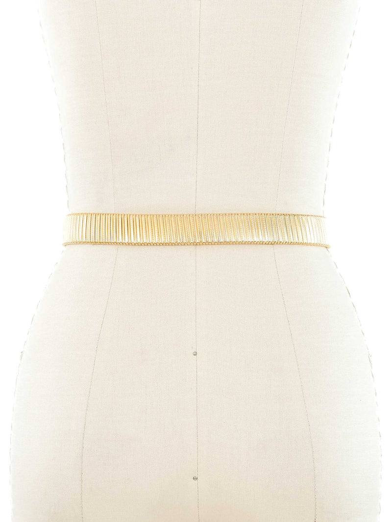 Kenneth Jay Lane Floral Buckle Stretch Belt