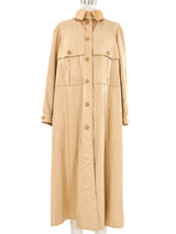 1970s Courreges Tan Corduroy Accent Coat