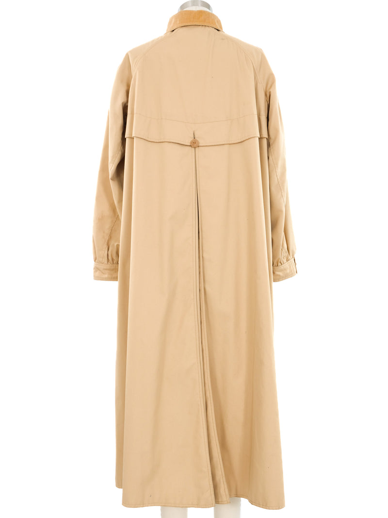 1970s Courreges Tan Corduroy Accent Coat