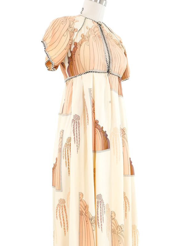 Jean Varon Art Nouveau Print Dress