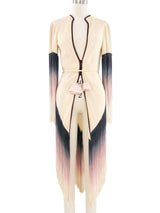Ombre Fringe Crepe Jacket Top arcadeshops.com