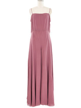 Galanos Mauve Silk Jumpsuit Ensemble