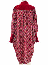 1981 Yves Saint Laurent Plaid Smock Dress