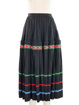 1977 Yves Saint Laurent Rick Rack Trimmed Peasant Ensemble