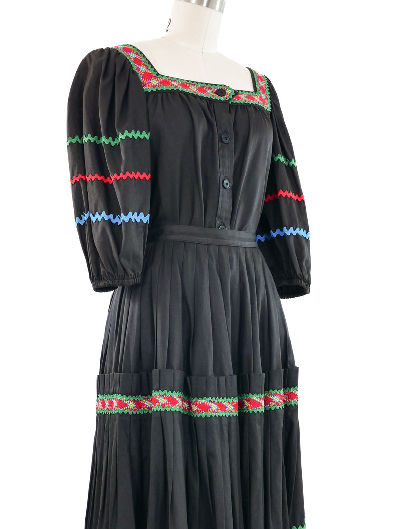 1977 Yves Saint Laurent Rick Rack Trimmed Peasant Ensemble