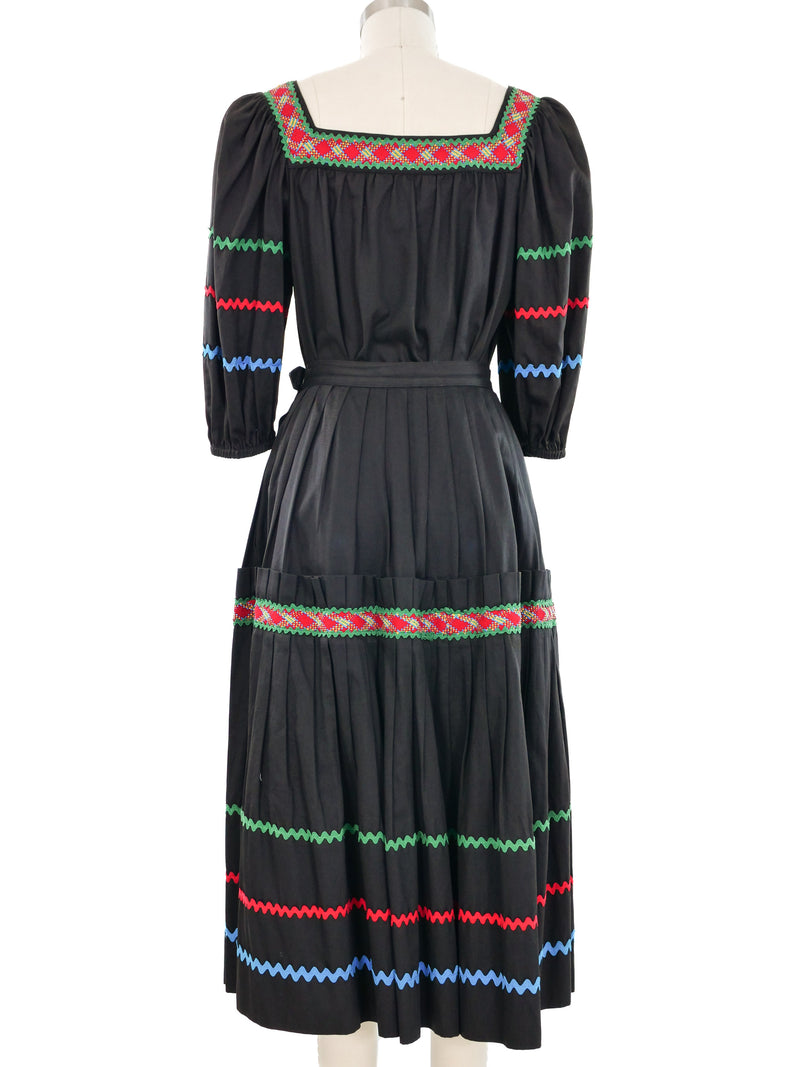 1977 Yves Saint Laurent Rick Rack Trimmed Peasant Ensemble