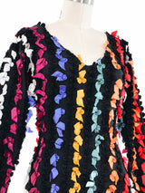 1980s Betsey Johnson Punk Label Bow Blouse