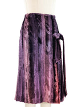 Jean Paul Gaultier Ombre Plush Velvet Skirt