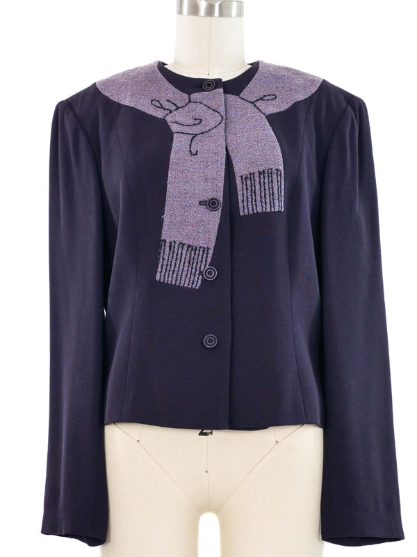 Christian Francis Roth Lavender Trompe L'oeil Jacket