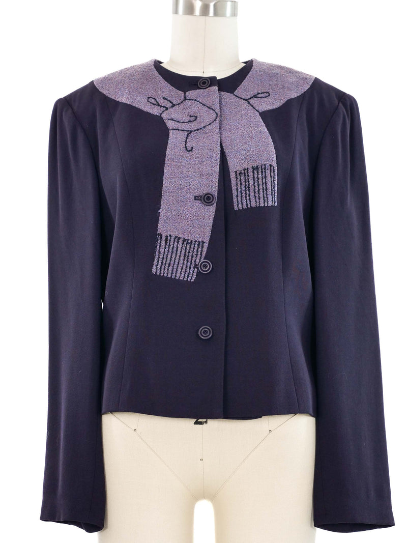 Christian Francis Roth Lavender Trompe L'oeil Jacket