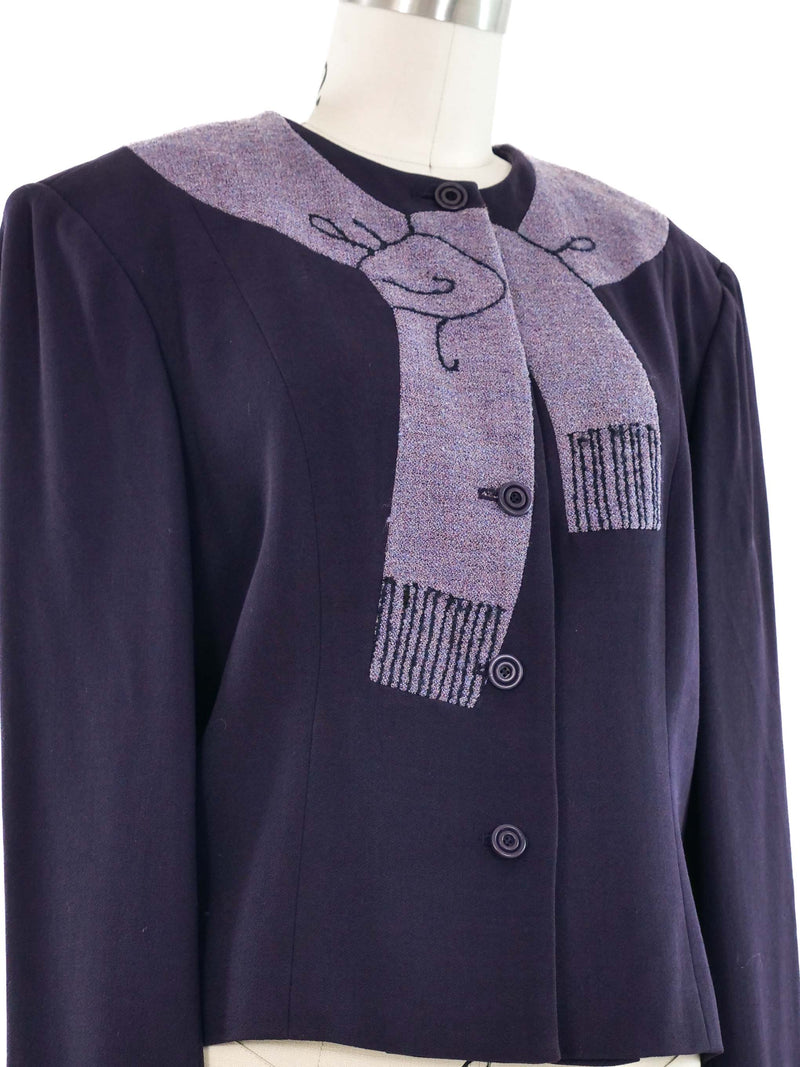 Christian Francis Roth Lavender Trompe L'oeil Jacket