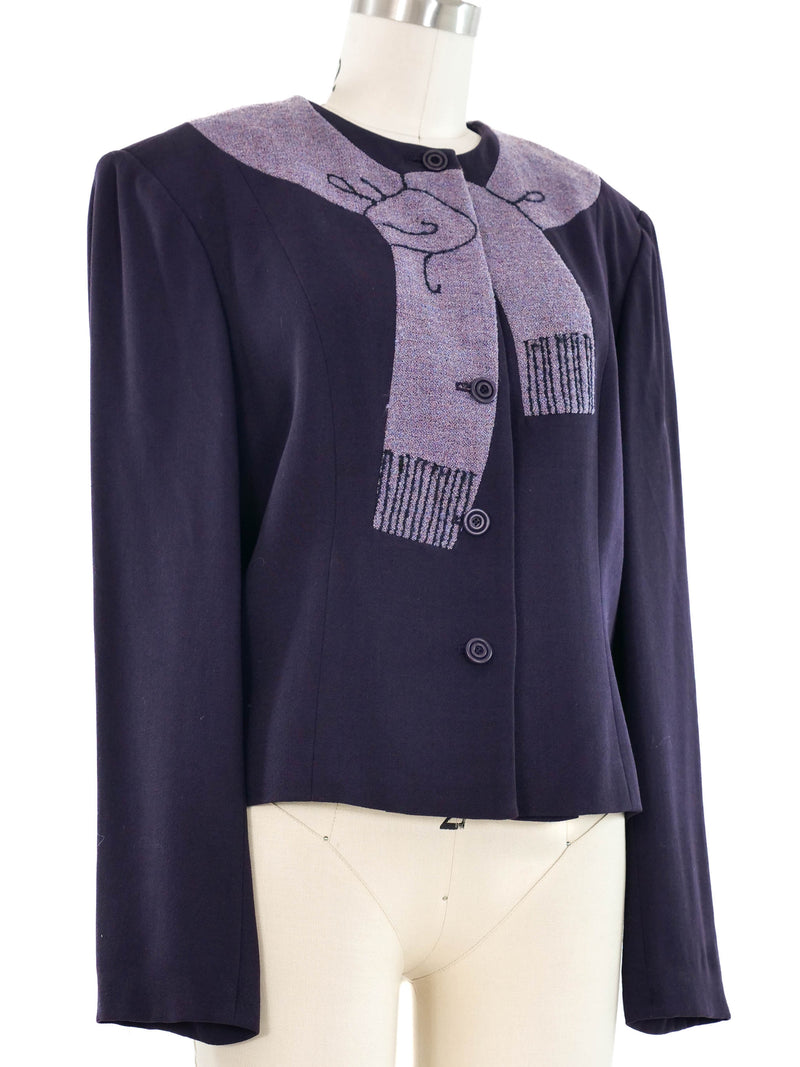 Christian Francis Roth Lavender Trompe L'oeil Jacket