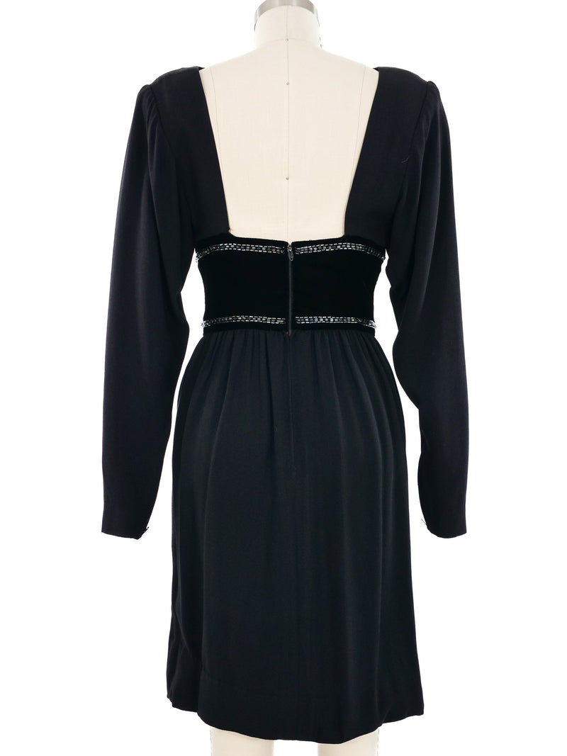 Bob Mackie Trompe L'oeil Belted Dress