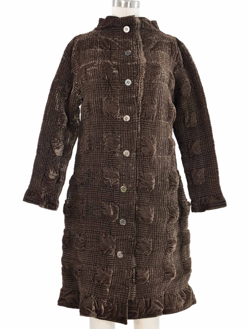 1990s Yoshiki Hishinuma Textured Moss Velvet Jacket