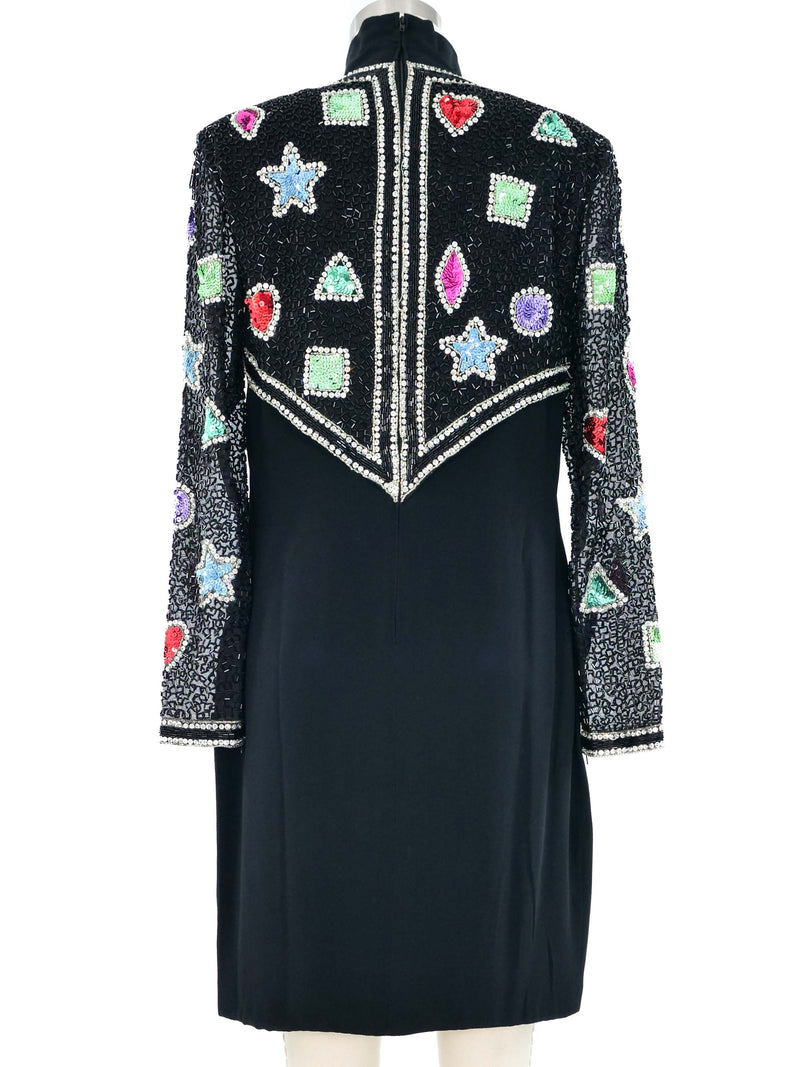 Bob Mackie Embellished Bolero Dress