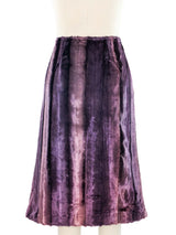 Jean Paul Gaultier Ombre Plush Velvet Skirt