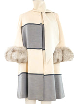 Lilli Ann Wool Stripe Swing Coat Outerwear arcadeshops.com