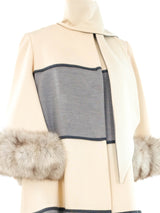 Lilli Ann Wool Stripe Swing Coat Outerwear arcadeshops.com