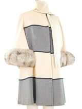 Lilli Ann Wool Stripe Swing Coat Outerwear arcadeshops.com