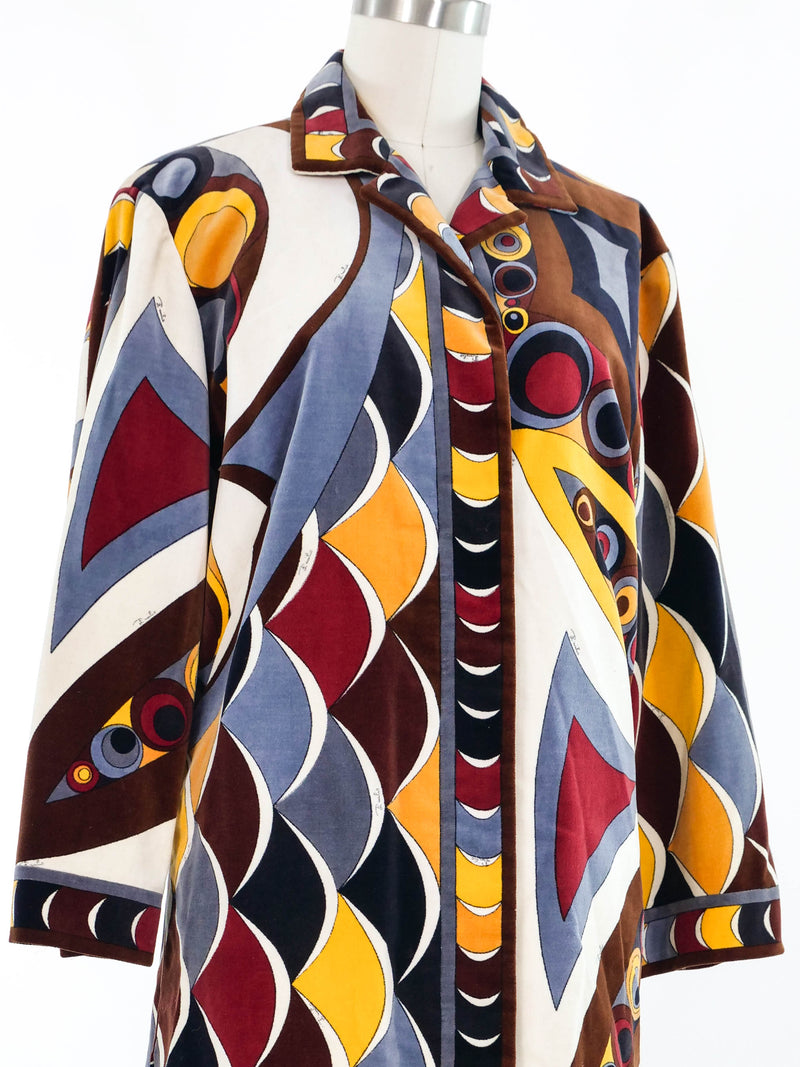 Emilio Pucci Optical Print Velvet Jacket