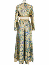 1960s Malcolm Starr Open Midriff Paisley Ensemble