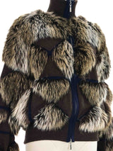 Chanel Faux Fur and Knit Bomber Jacket