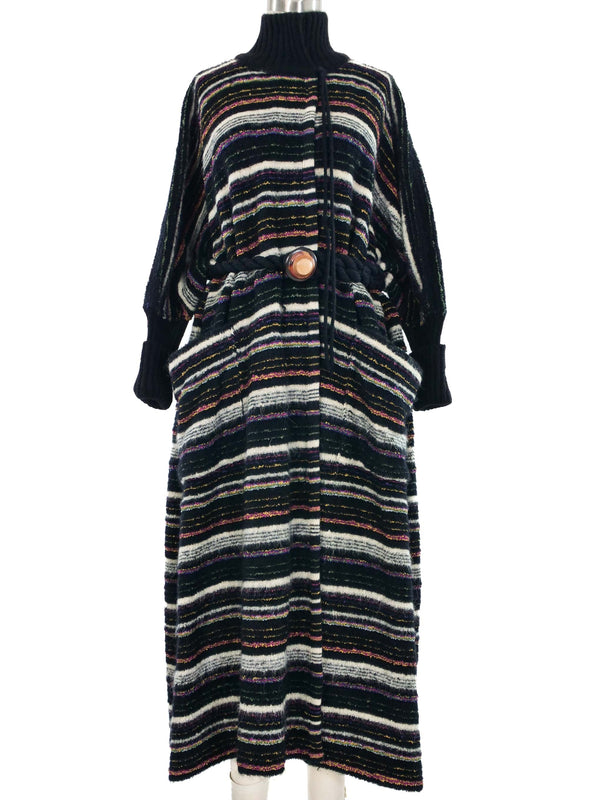 1970s Missoni Striped Mohair Maxi Cardigan
