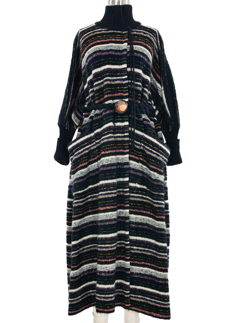 1970s Missoni Striped Mohair Maxi Cardigan