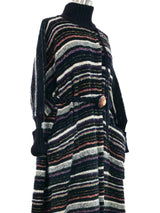 1970s Missoni Striped Mohair Maxi Cardigan