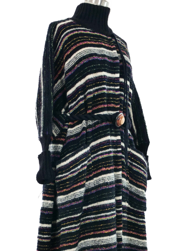 1970s Missoni Striped Mohair Maxi Cardigan