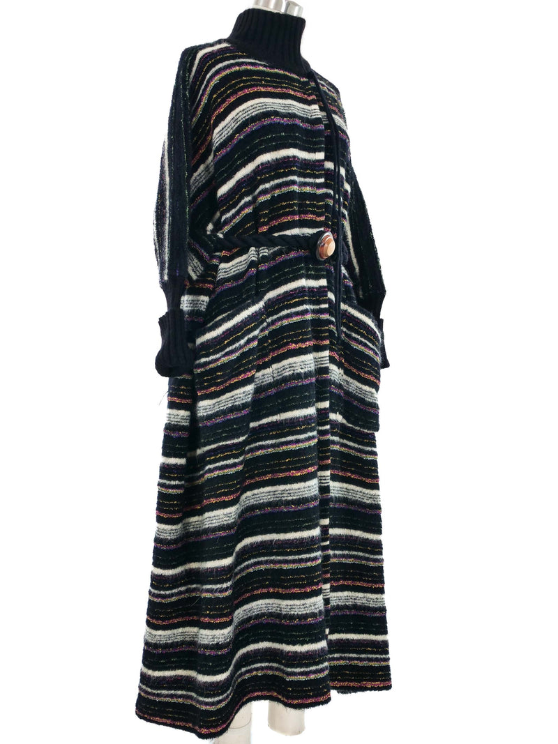 1970s Missoni Striped Mohair Maxi Cardigan