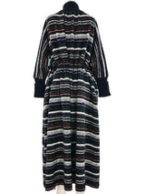 1970s Missoni Striped Mohair Maxi Cardigan