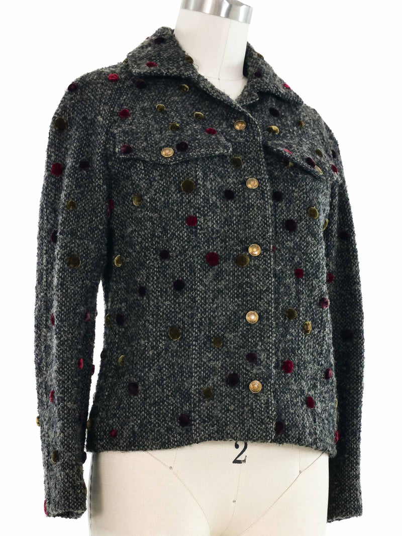 Christian Dior Dotted Wool Jacket