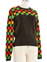 1970s Givenchy Checkered Sweater