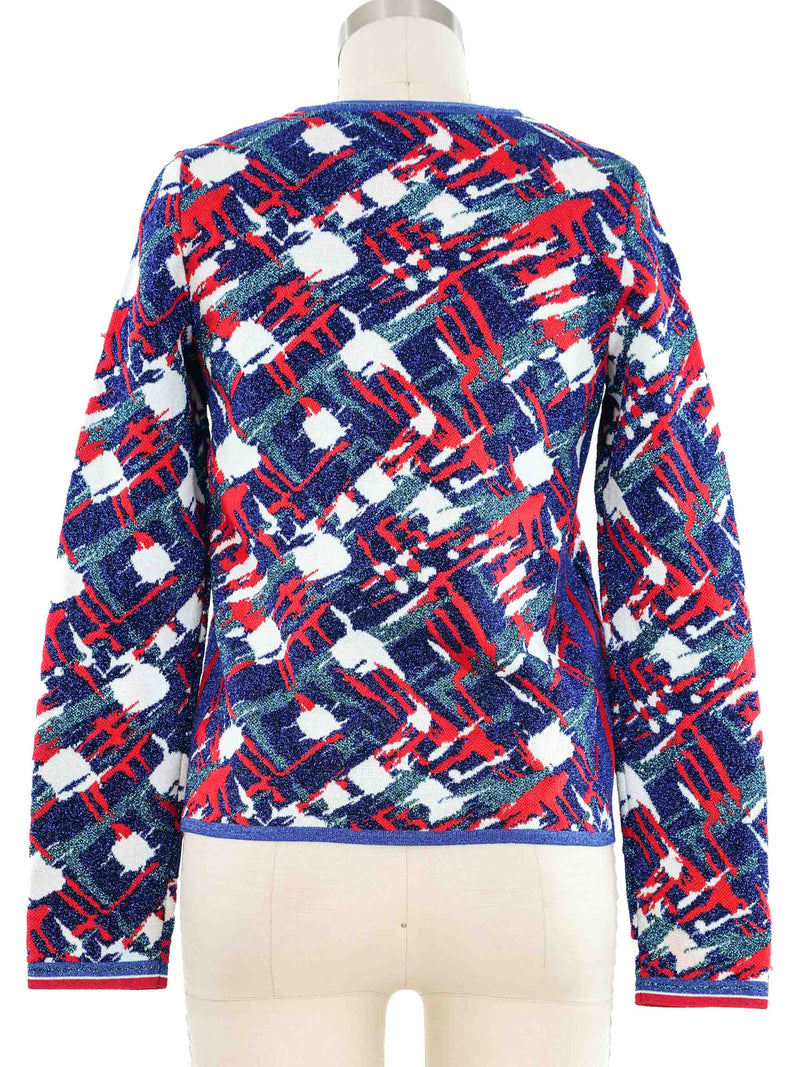 Chanel Abstract Metallic Sweater