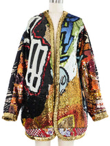 2019 Celine x Christian Marclay Cartoon Graphic Jacket