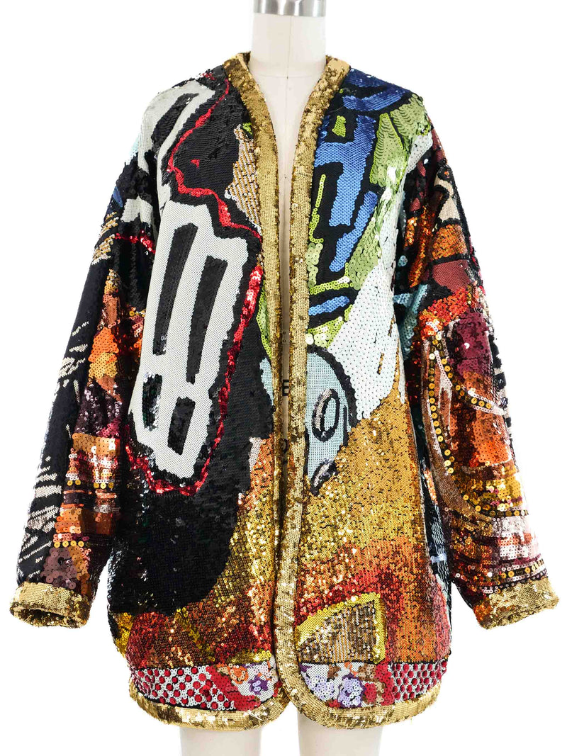 2019 Celine x Christian Marclay Cartoon Graphic Jacket