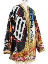 2019 Celine x Christian Marclay Cartoon Graphic Jacket